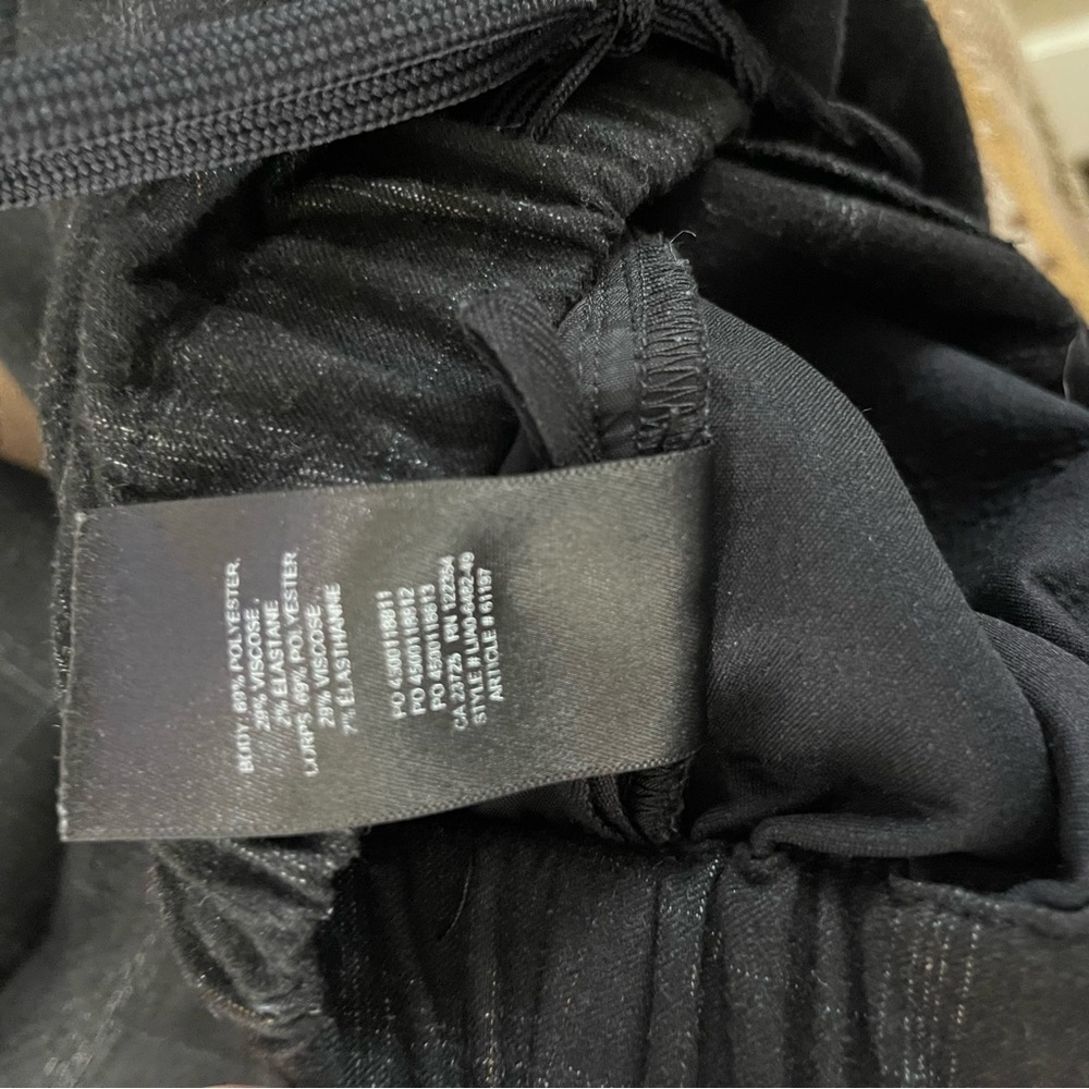The Group Babaton Jimmy Pant Mid Rise Twill Trousers Black Fine Grid Size XS - Picture 8 of 8